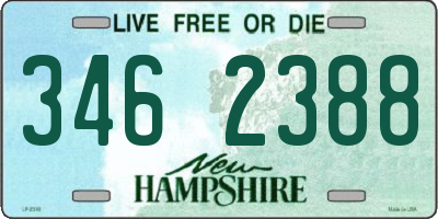NH license plate 3462388