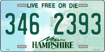 NH license plate 3462393
