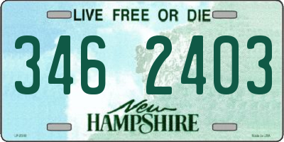 NH license plate 3462403