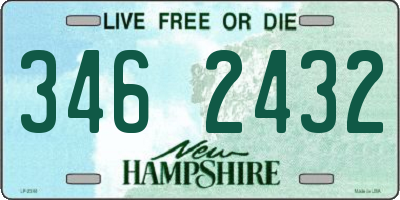 NH license plate 3462432