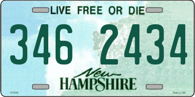 NH license plate 3462434