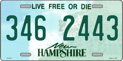 NH license plate 3462443