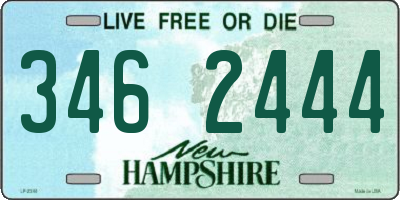 NH license plate 3462444