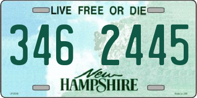 NH license plate 3462445