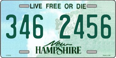 NH license plate 3462456