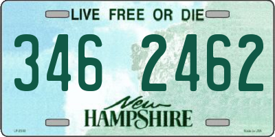NH license plate 3462462