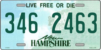 NH license plate 3462463