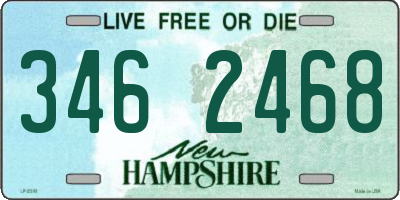 NH license plate 3462468