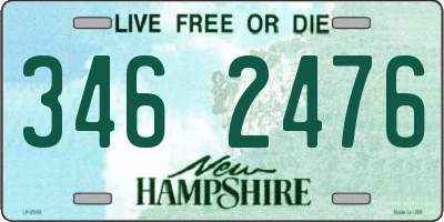 NH license plate 3462476