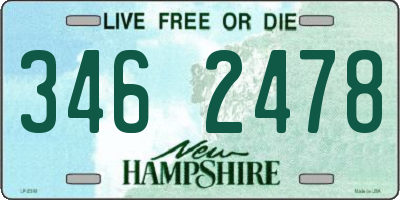NH license plate 3462478