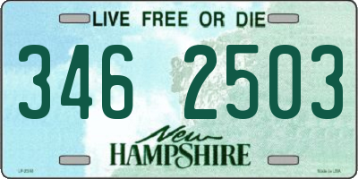 NH license plate 3462503
