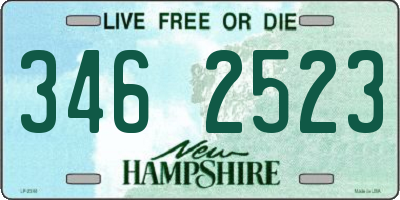 NH license plate 3462523