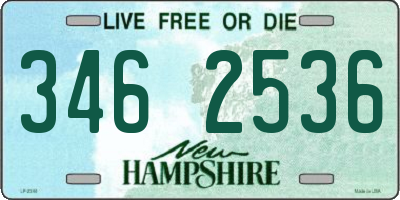 NH license plate 3462536