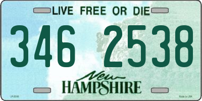 NH license plate 3462538