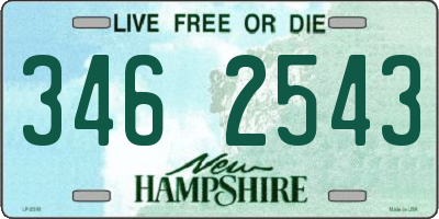 NH license plate 3462543