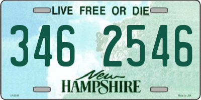 NH license plate 3462546