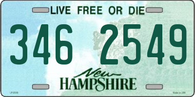 NH license plate 3462549