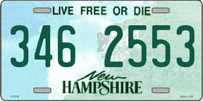 NH license plate 3462553