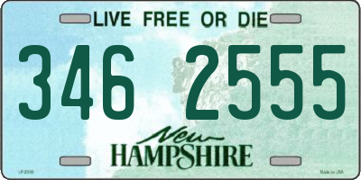 NH license plate 3462555