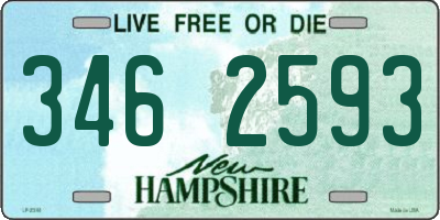 NH license plate 3462593