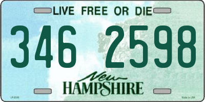 NH license plate 3462598
