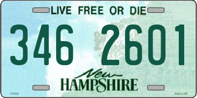 NH license plate 3462601
