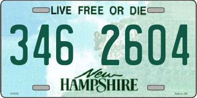 NH license plate 3462604