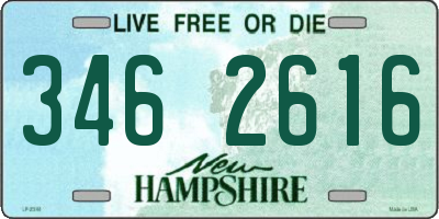 NH license plate 3462616
