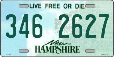 NH license plate 3462627