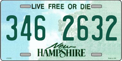 NH license plate 3462632