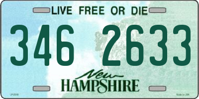 NH license plate 3462633