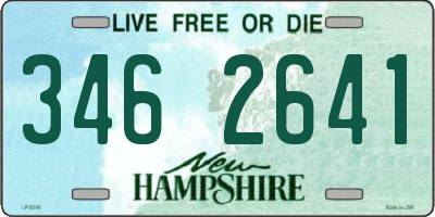NH license plate 3462641