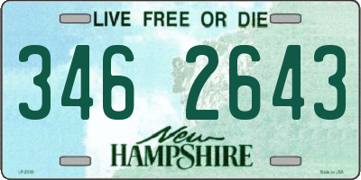 NH license plate 3462643