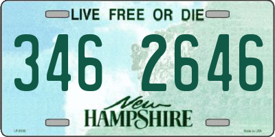 NH license plate 3462646