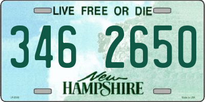 NH license plate 3462650