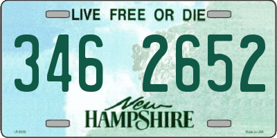 NH license plate 3462652