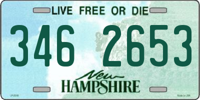 NH license plate 3462653