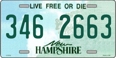 NH license plate 3462663