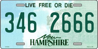 NH license plate 3462666