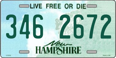 NH license plate 3462672