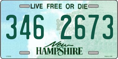 NH license plate 3462673