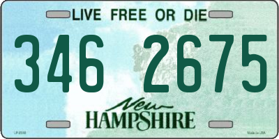 NH license plate 3462675