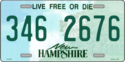 NH license plate 3462676