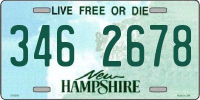 NH license plate 3462678
