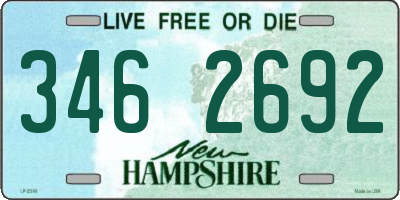 NH license plate 3462692