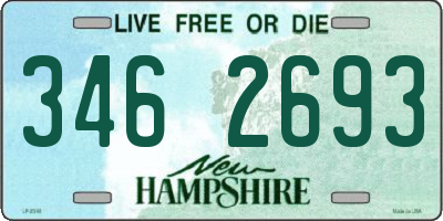 NH license plate 3462693