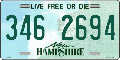 NH license plate 3462694