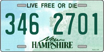 NH license plate 3462701