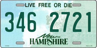 NH license plate 3462721