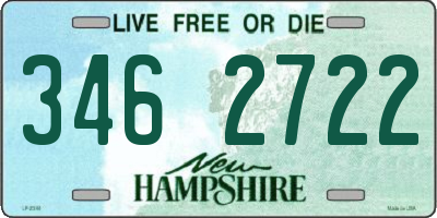 NH license plate 3462722